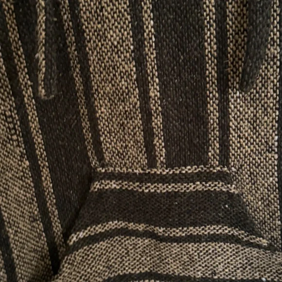 Baja Hoodie XL Green Beige Fleece Lined Pullover Boho Surf - Picture 3 of 7